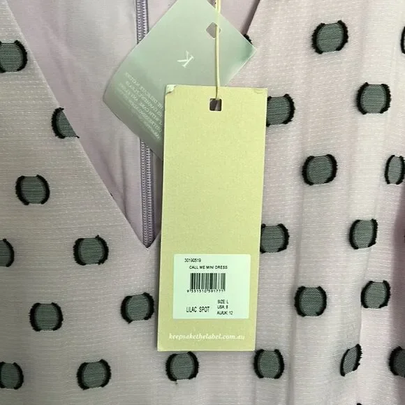 KeepsakeShort Dots Casual Style A-line Flared V-Neck Cropped NWT